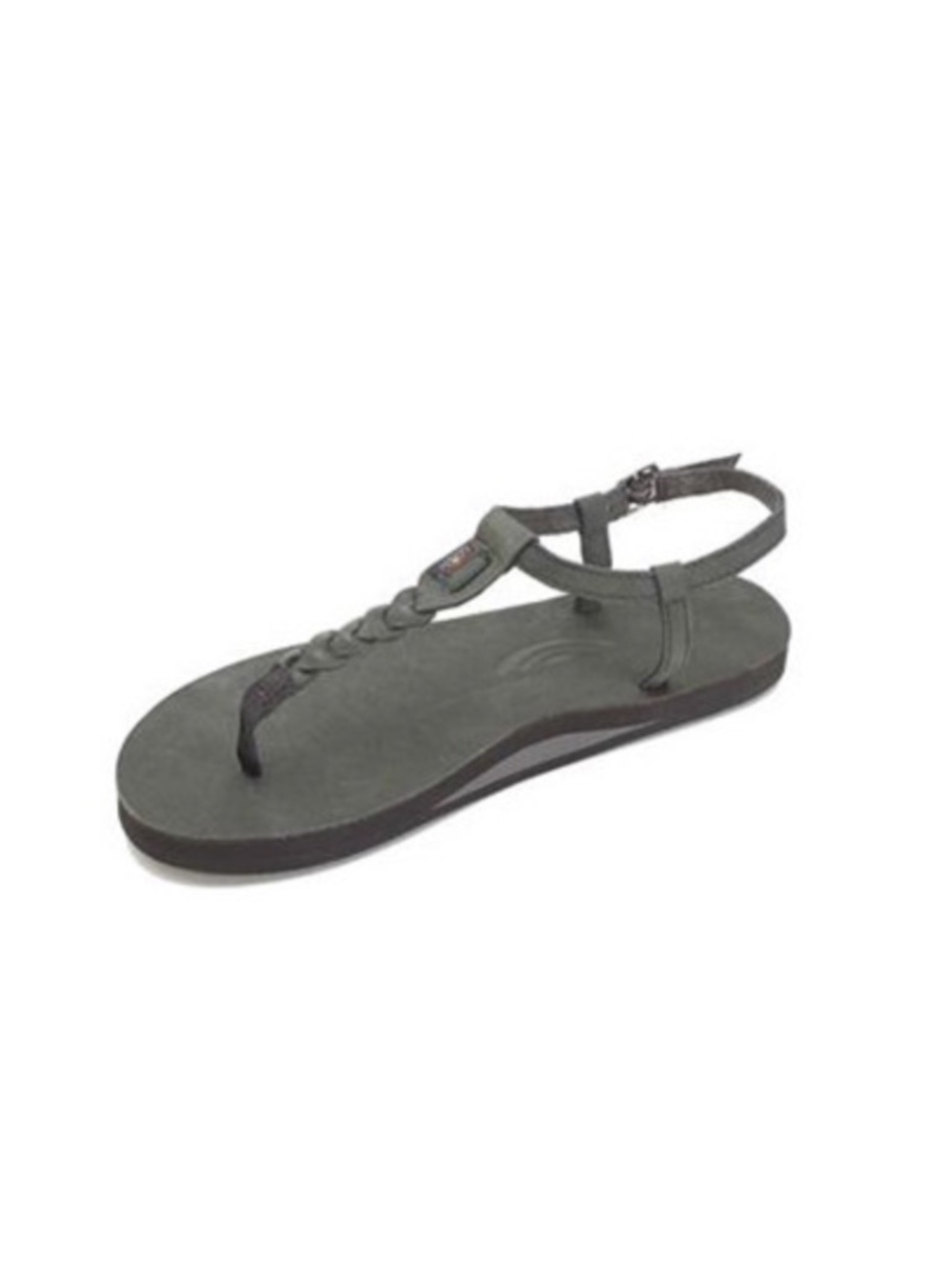 Rainbow Women's Leather T-strap Sandals in Black (Size Large / 8)
